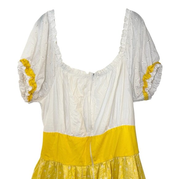 Vtg Dress Circle Square Dance Rockabilly Cottage Prairie Swing Western Milkmaid - Picture 4 of 8